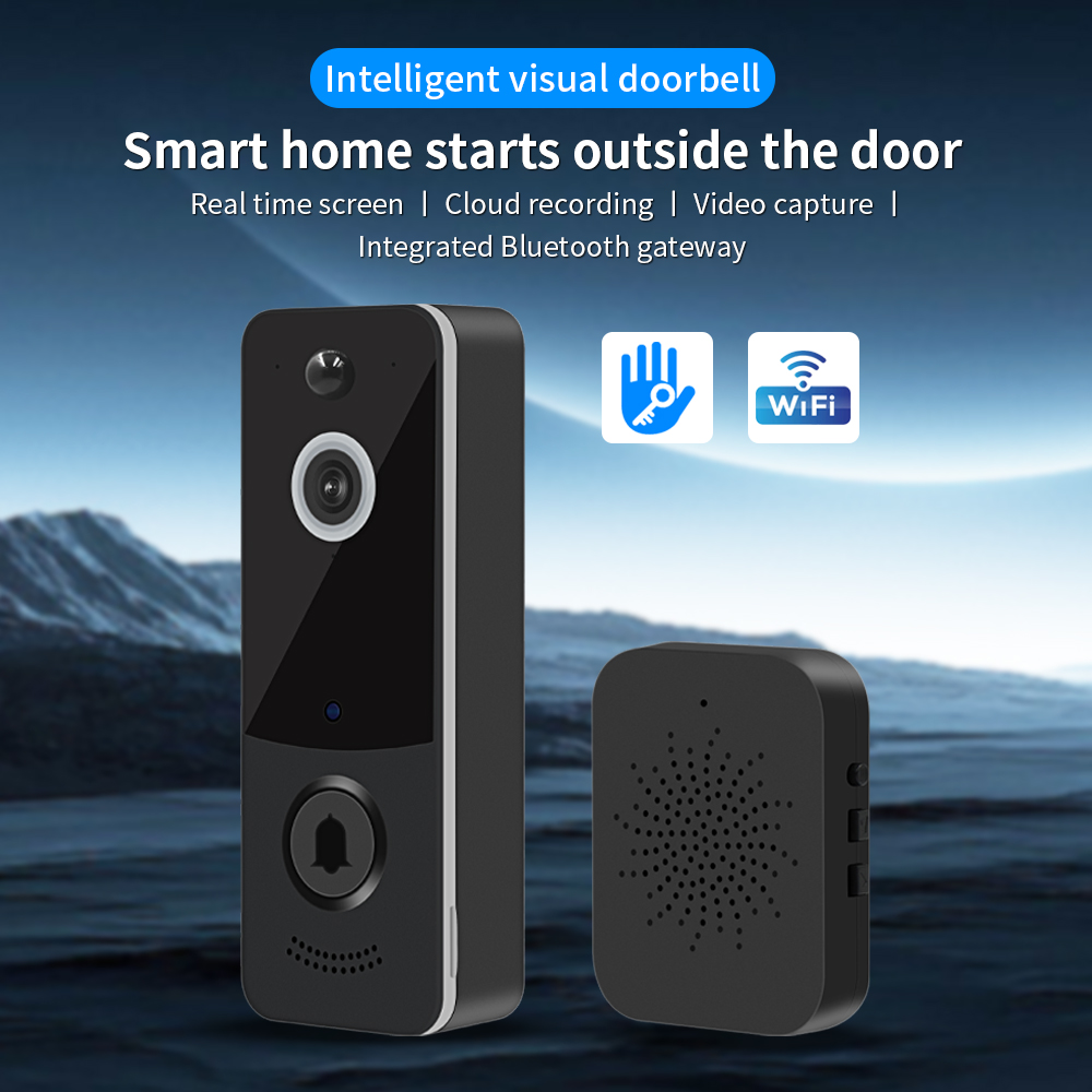 Home Security Camera Installation - Timbre de puerta con vídeo WIFI