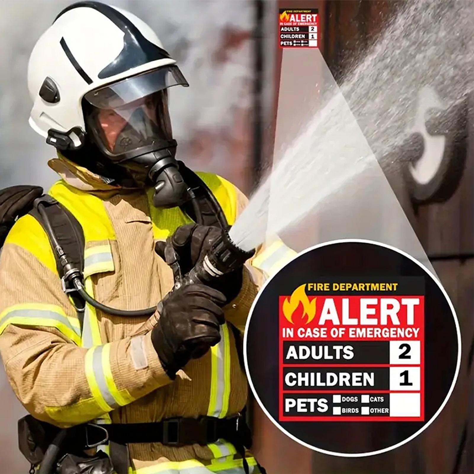 Home Security Department - Pegatina de Alerta de Incendio para