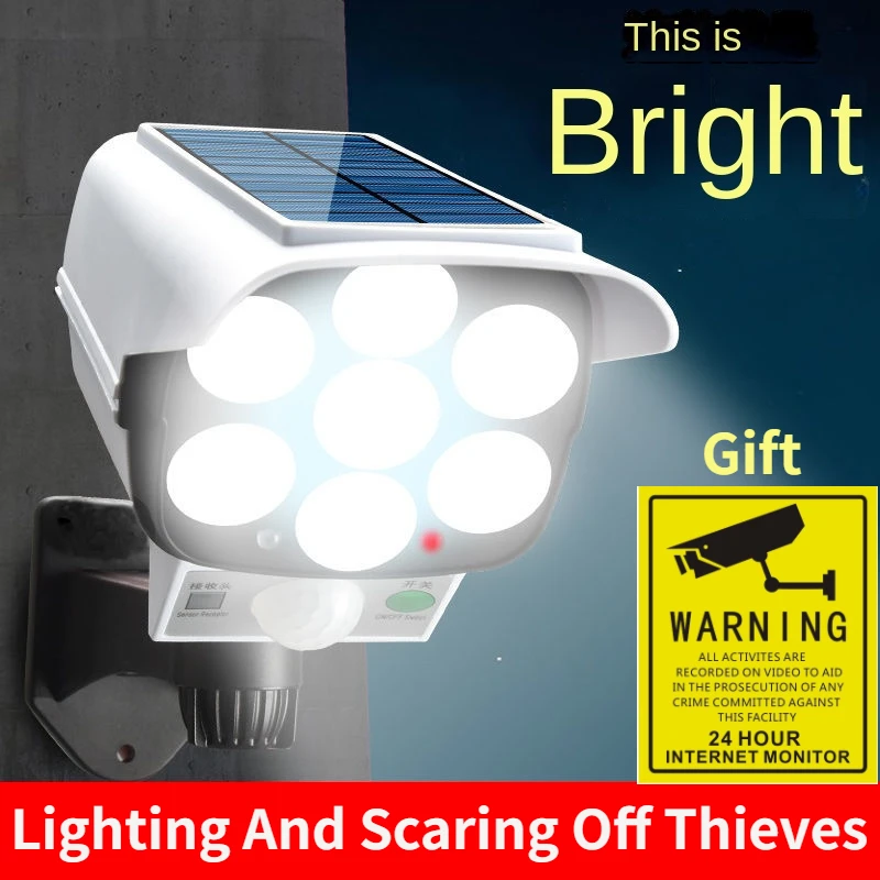 Home Security Camera Installation - Luz Solar para exteriores, Sensor de