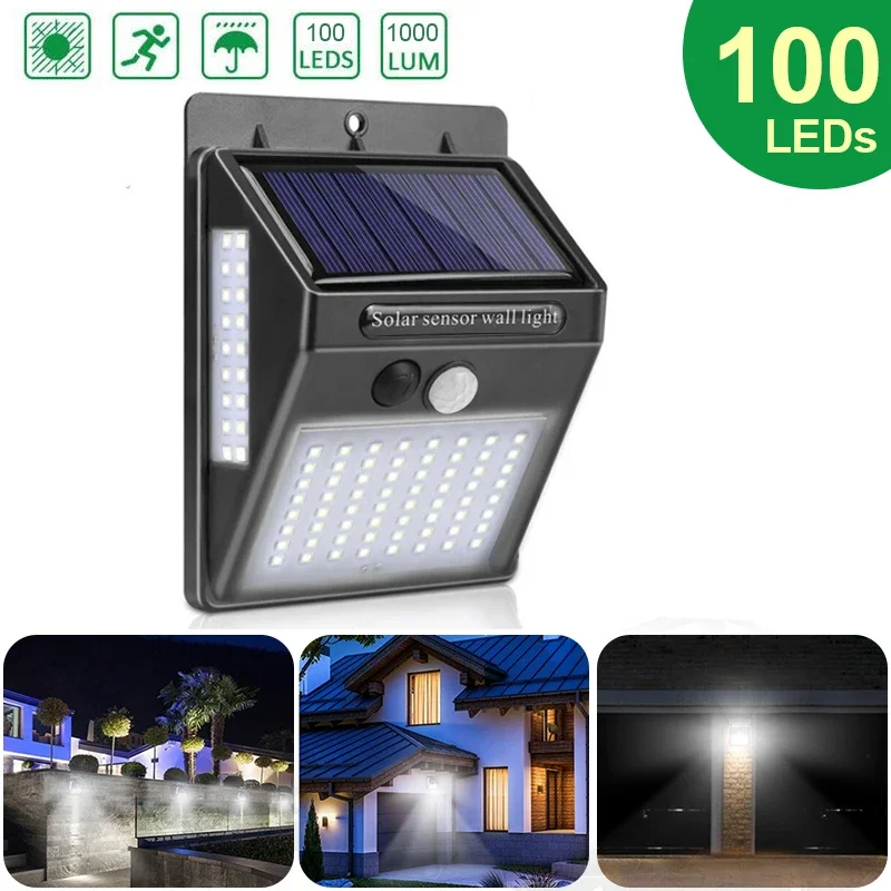 Home Security Lights Outdoors - Lámpara Solar de Pared para Exteriores