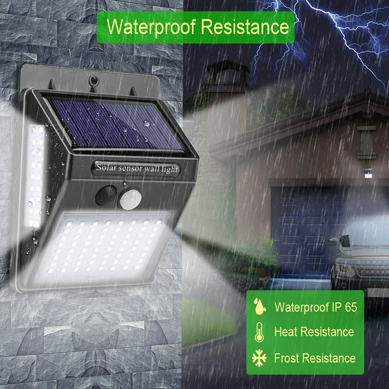 Lámpara Solar de Pared con Sen - Home Security Yard Sensors reseña y precio