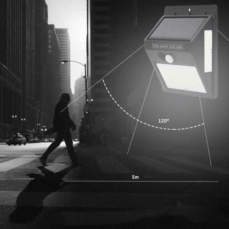 Lámpara Solar de Pared con Sen - Home Security Yard Sensors reseña y precio