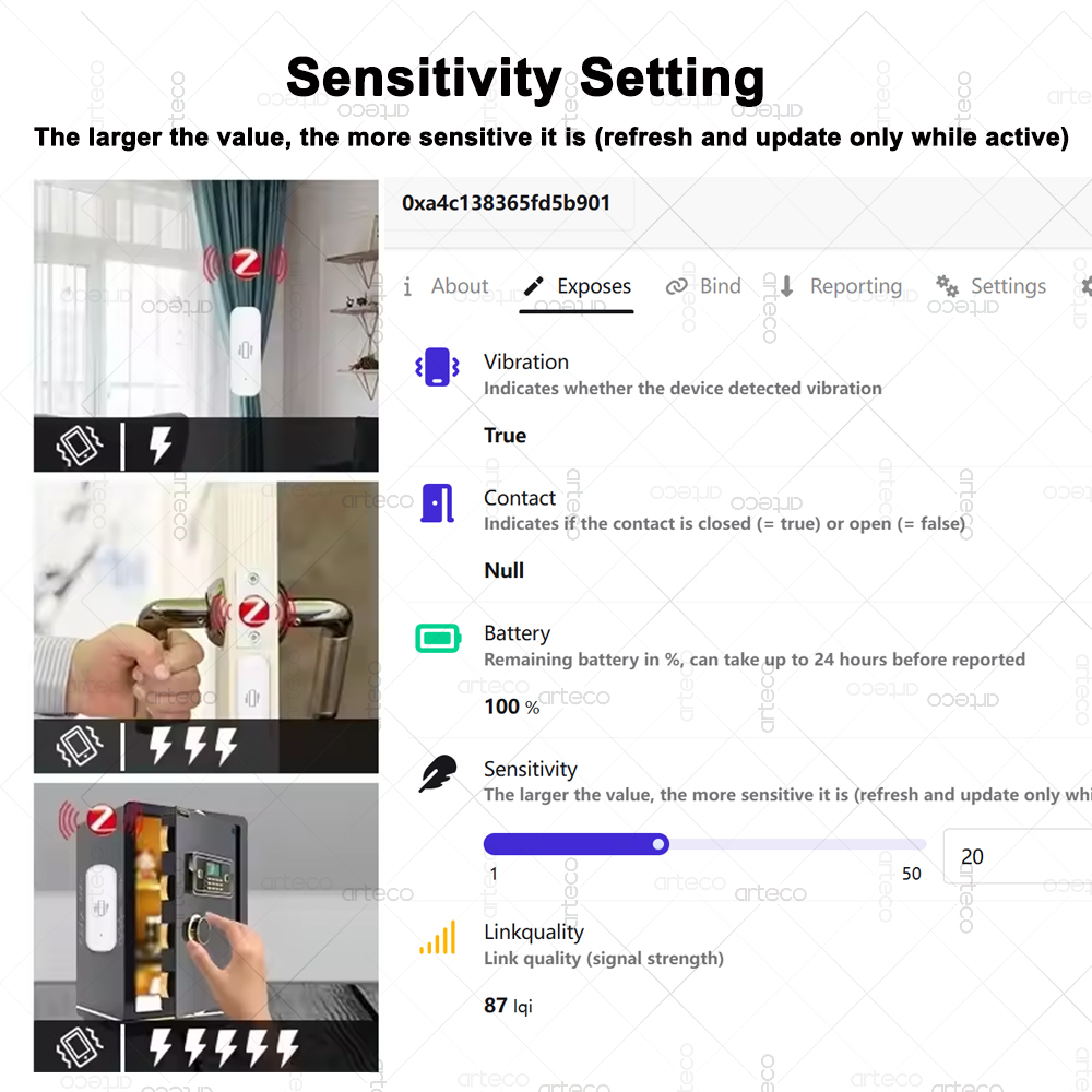 Sensor de vibración inteligent - Home Security With Alarm reseña y precio