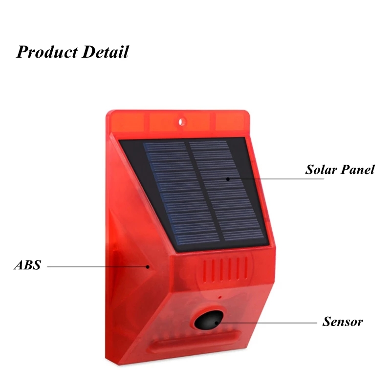 Lámpara de Alarma Solar con Se - Home Security Yard Sensors reseña y precio