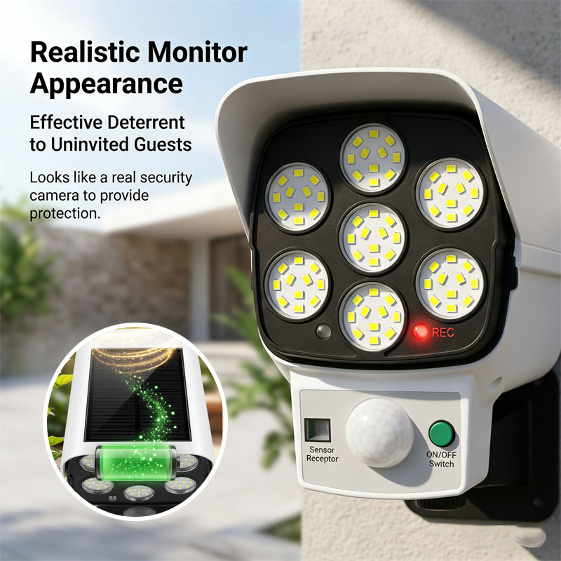 Cámara de Seguridad Falsa con  - Home Security Yard Sensors reseña y precio