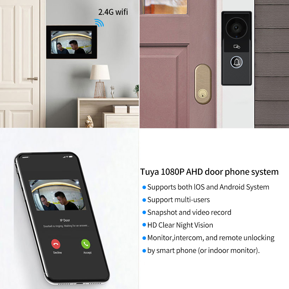 Videoportero de 7/10 pulgadas, - Home Security Video Systems reseña y precio