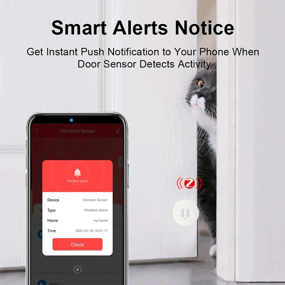 Sensor Inteligente de Vibració - Home Security With Alarm reseña y precio