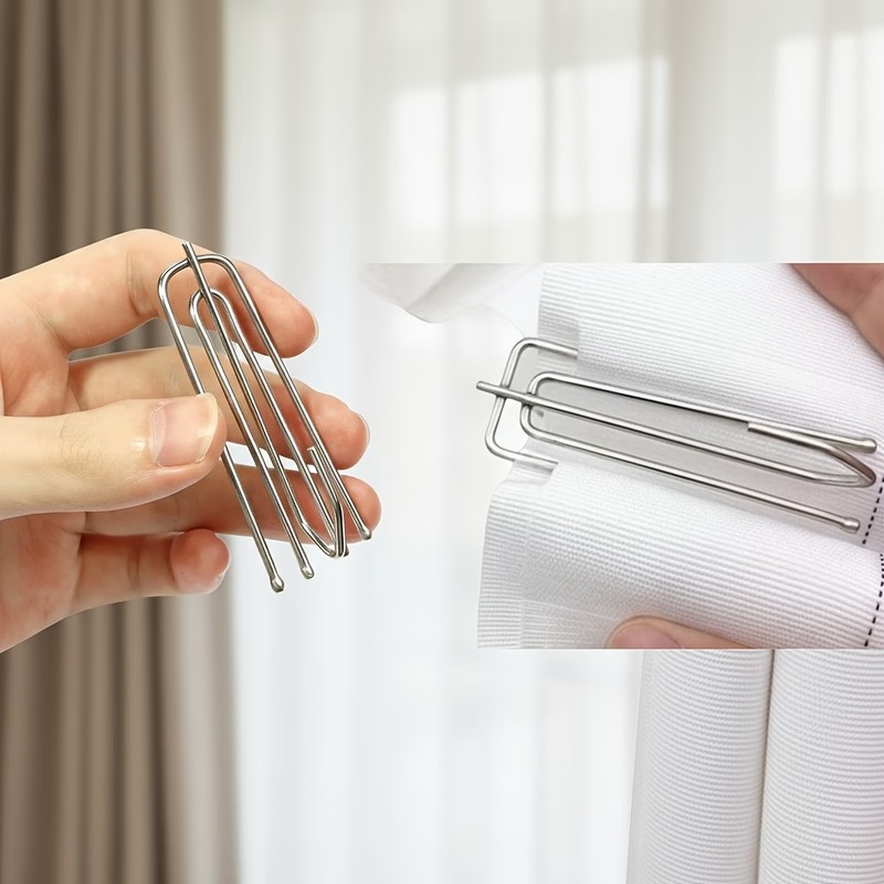 69 ganchos para cortinas plisa - Home Security Firms reseña y precio