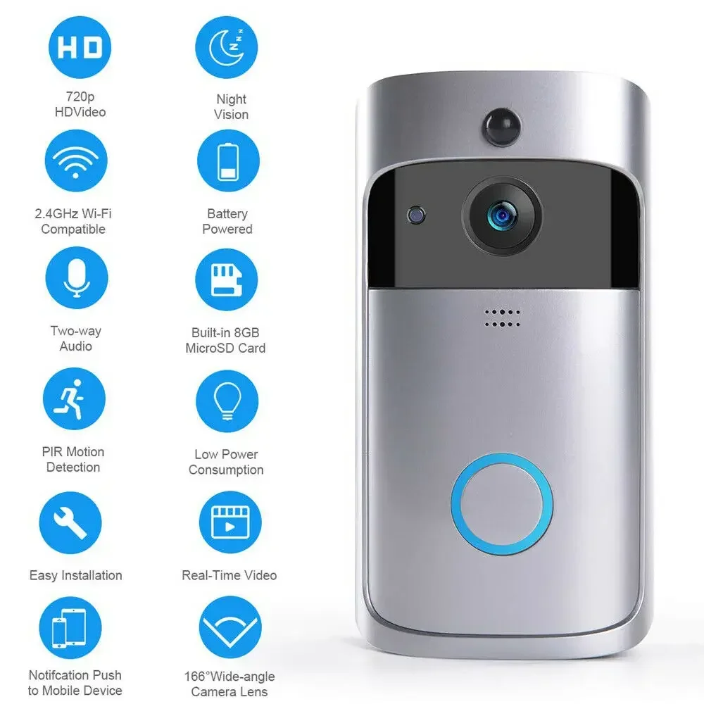 Timbre inalámbrico WIFI para e - Home Security Camera Installation reseña y precio