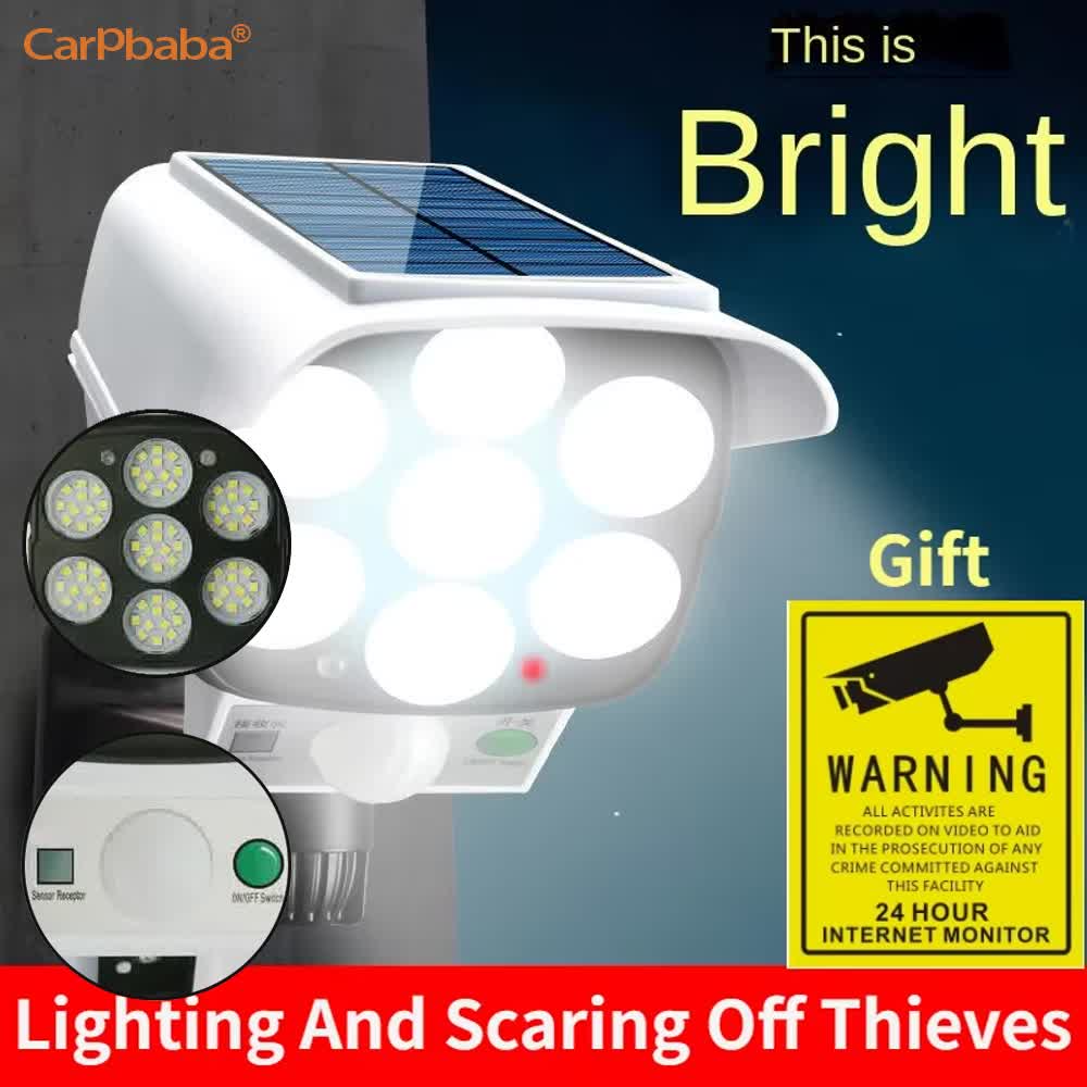 Luz Solar para exteriores, Sen - Home Security Lights Outdoors reseña y precio